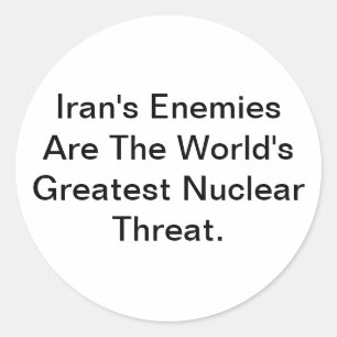 Iran's Enemies Are A Threat Hankamer Artjunkhaus Classic Round Sticker