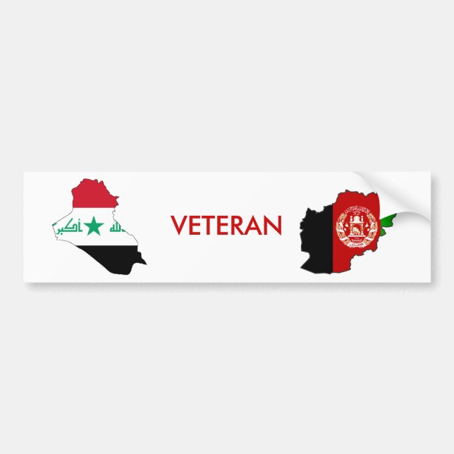 Iraq & Afghanistan Veteran Bumper Sticker (Front)