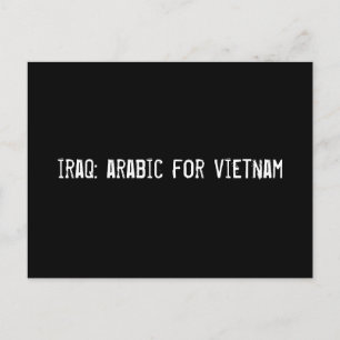 iraq: arabic for vietnam postcard
