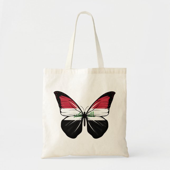 Iraq Butterfly Flag Tote Bag (Front)