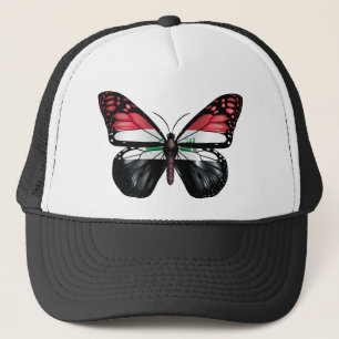 Iraq butterfly monarch flag trucker hat