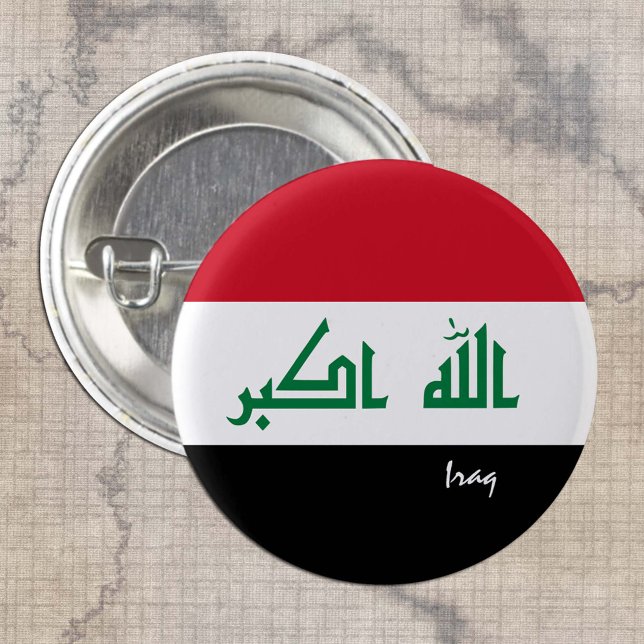 Iraq button, patriotic Iraq Flag fashion 3 Cm Round Badge (Creator Uploaded)