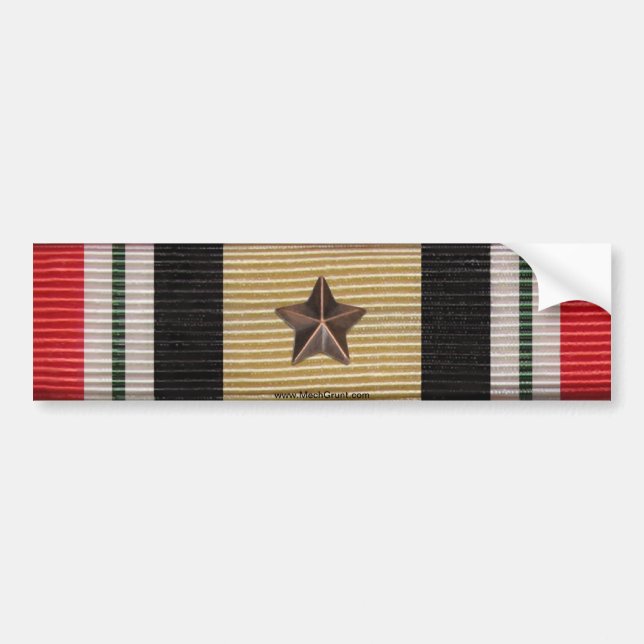 Iraq Campaign Medal Ribbon 1 Battle Star Sticker (Front)