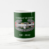 Iraq Campaign Ribbon CAB Combat Veteran Mug