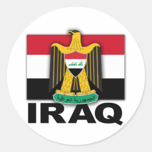 Iraq Coat of Arms Flag Classic Round Sticker