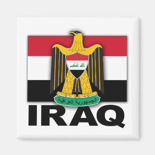 Iraq Coat of Arms Flag Magnet