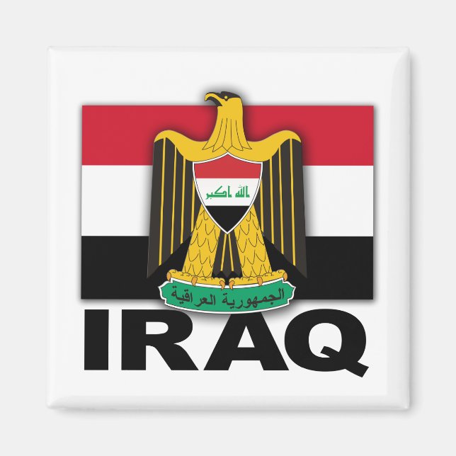 Iraq Coat of Arms Flag Magnet (Front)