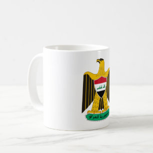 Iraq country coat arms symbol emblem flag eagle coffee mug
