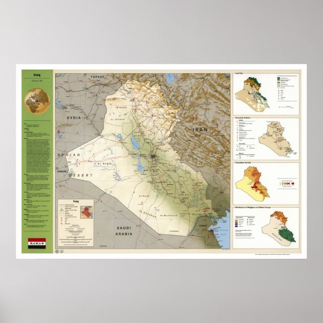 Iraq Facts Map - 1994 Poster (Front)
