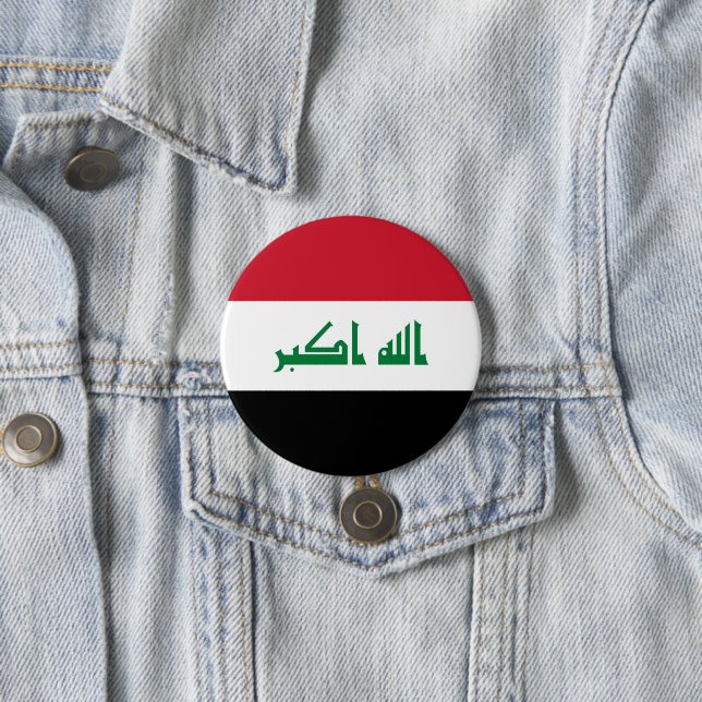 Iraq flag 7.5 cm round badge (In Situ)