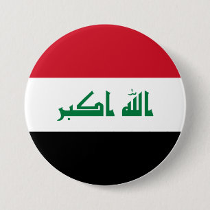 Iraq flag  7.5 cm round badge