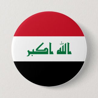 Iraq flag  7.5 cm round badge