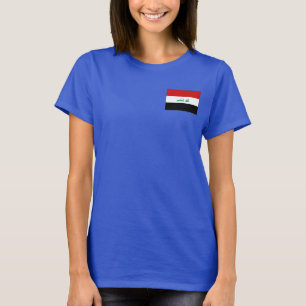 Iraq Flag and Map dk T-Shirt