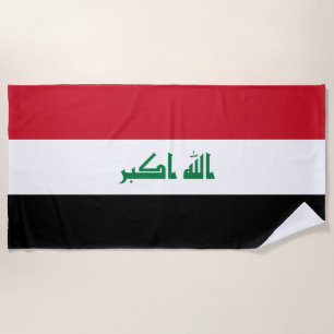 Iraq Flag Beach Towel