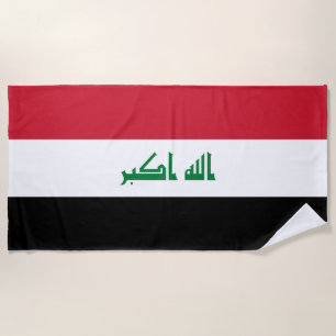 Iraq flag beach towel