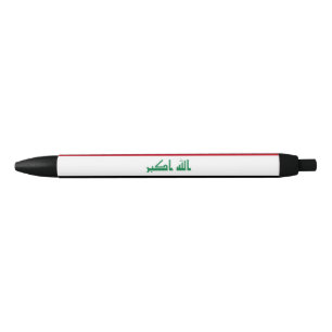 Iraq Flag Black Ink Pen