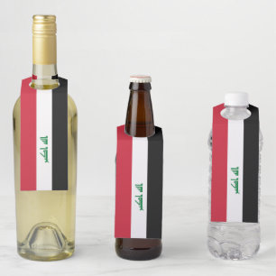Iraq flag bottle tag