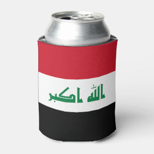 Iraq Flag Can Cooler