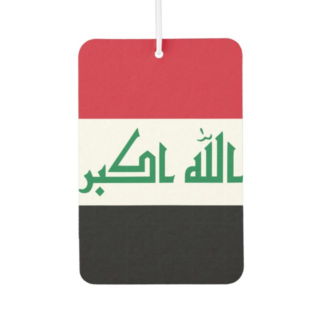Iraq Flag Car Air Freshener (Front)
