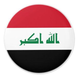 Iraq Flag Ceramic Knob