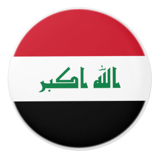 Iraq Flag Ceramic Knob
