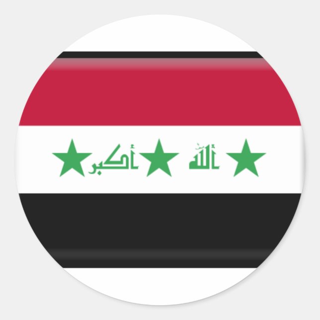 Iraq Flag Classic Round Sticker (Front)