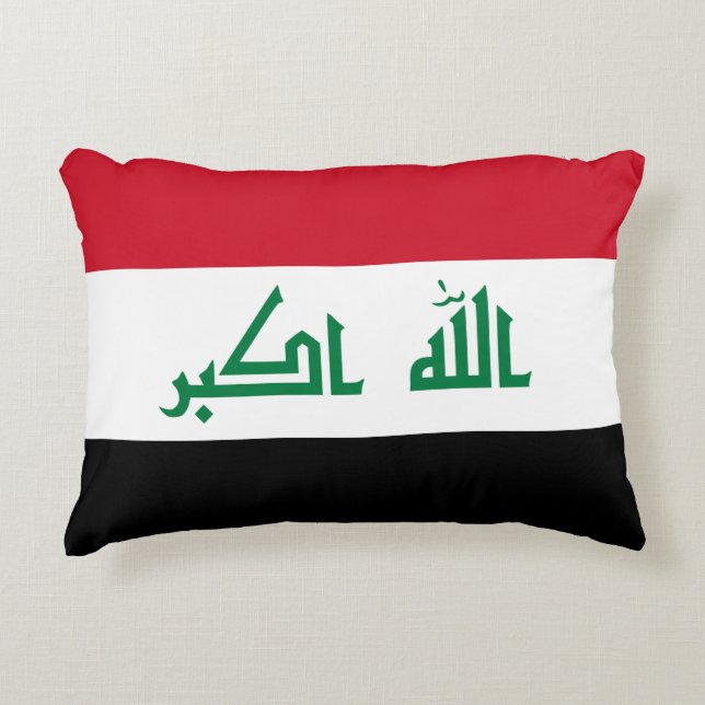 Iraq Flag Decorative Cushion (Front)