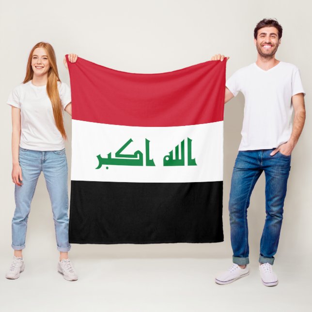 Iraq flag fleece blanket (In Situ)