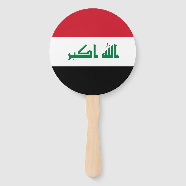 Iraq Flag Hand Fan (Front)
