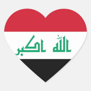 Iraq Flag Heart Sticker