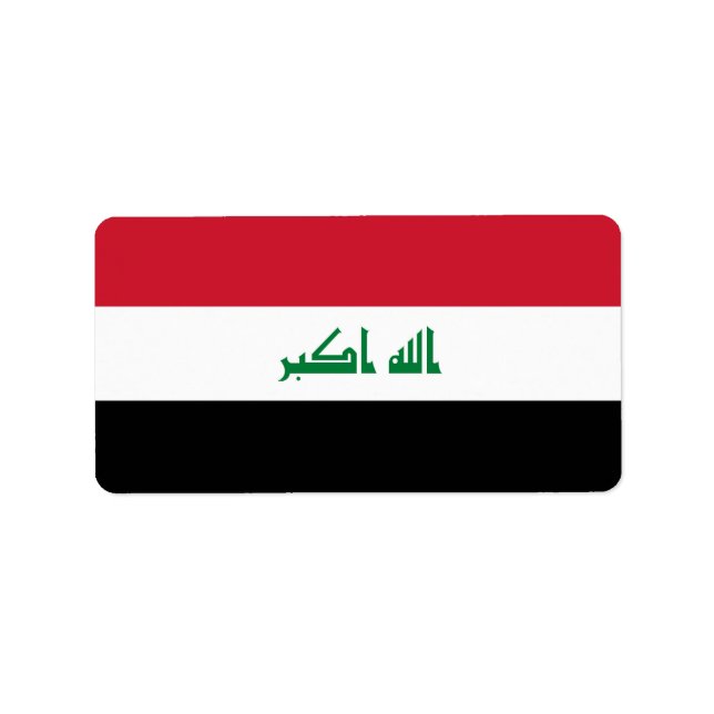 Iraq flag label (Front)
