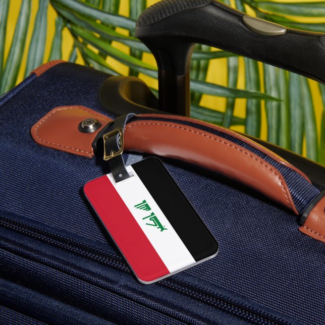 Iraq flag luggage tag (Front Insitu 1)