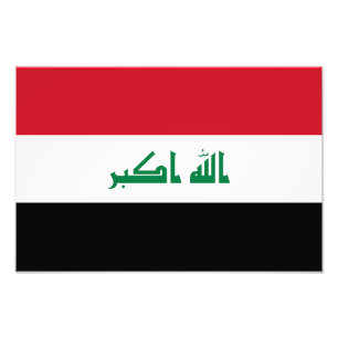 Iraq Flag Photo Print