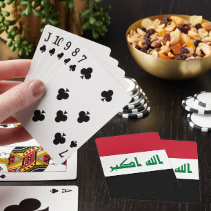 Iraq flag playing cards
