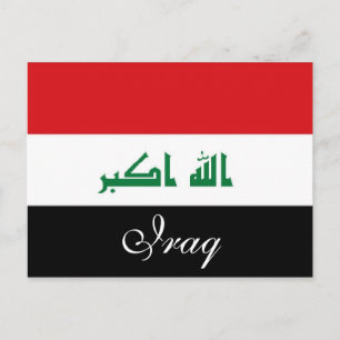 Iraq flag postcard