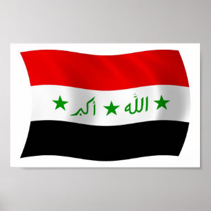 Iraq Flag Poster Print