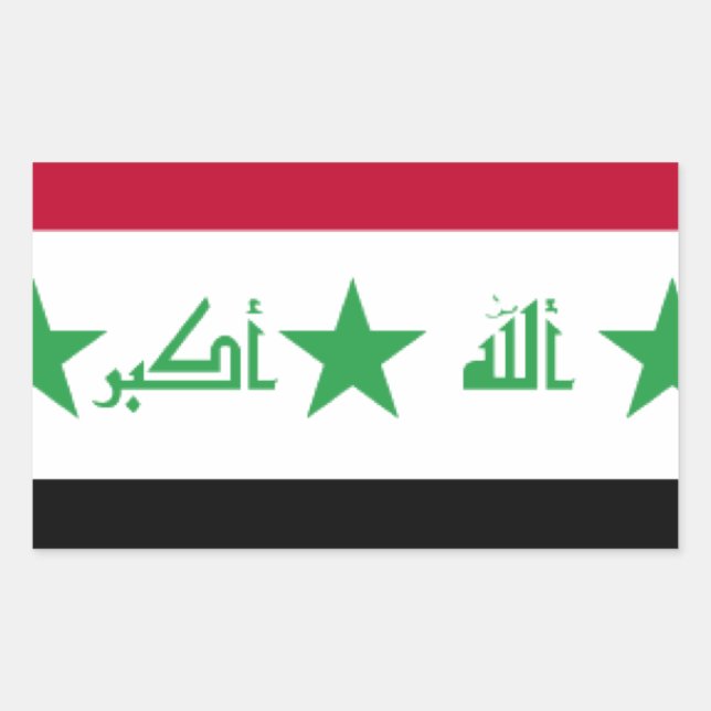 Iraq Flag Rectangular Sticker (Front)