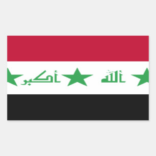 Iraq Flag Rectangular Sticker