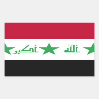 Iraq Flag Rectangular Sticker