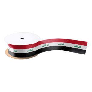 Iraq Flag Satin Ribbon