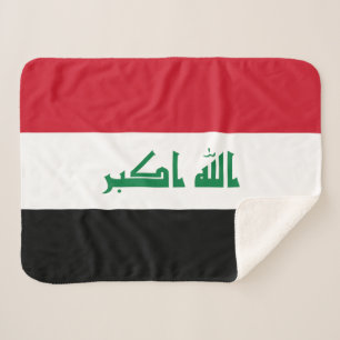 Iraq Flag Sherpa Blanket