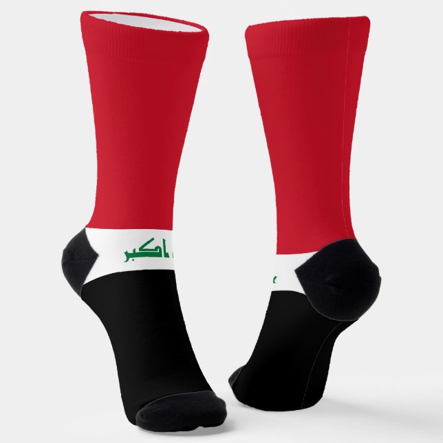 Iraq Flag Socks (Angled)