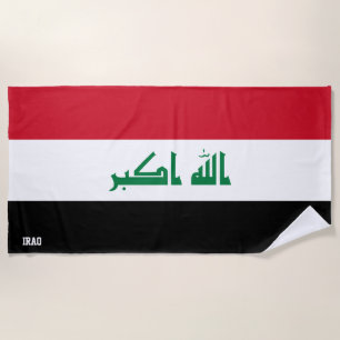 Iraq Flag Splendid Patriotic Beach Towel