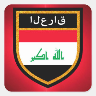 Iraq Flag Square Sticker
