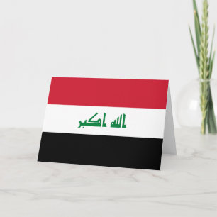 Iraq flag thank you card
