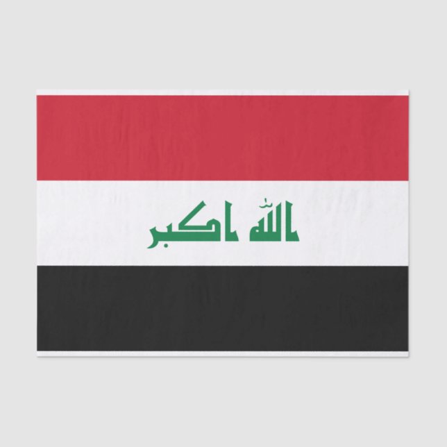 Iraq Flag Tissue Paper (Front)