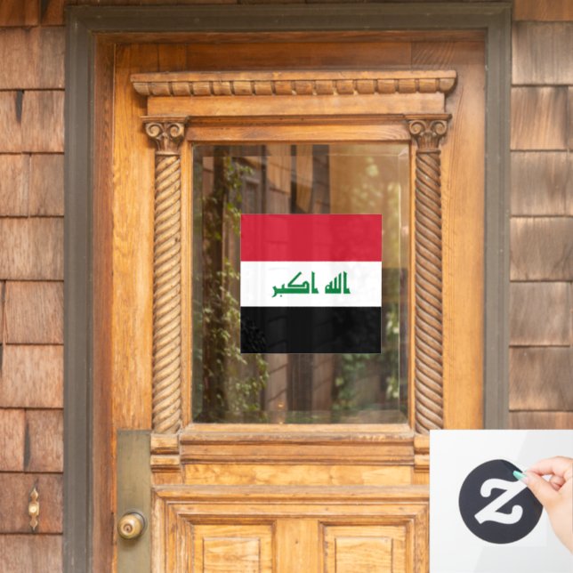 Iraq flag window cling (Home Door)