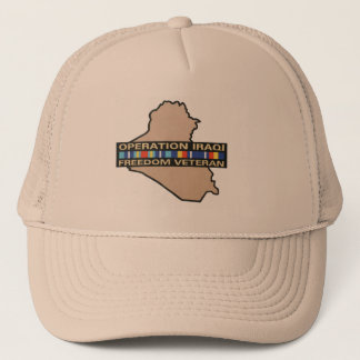 IRAQ FREEDOM VET TRUCKER HAT