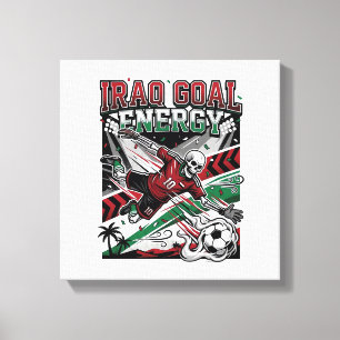 Iraq Goal Energy Skeleton Striker Nations Bold Soc Canvas Print