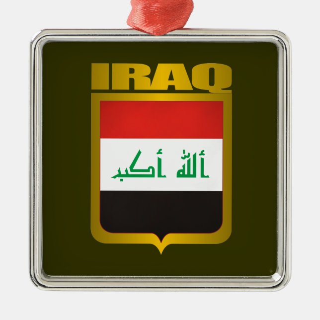 "Iraq Gold" Metal Tree Decoration (Front)